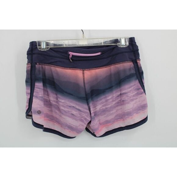 Lululemon Beachscape Groovy Run Pink Purple Ombré Shorts Size 6 - Picture 3 of 6